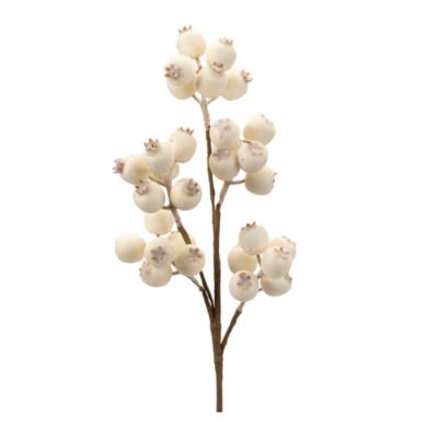 Melrose International Beige Beaded Berry Spray (Set of 6)