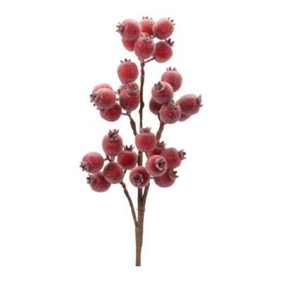 Melrose International Red Beaded Berry Spray (Set of 6)