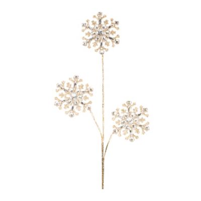 Melrose International Jeweled Snowflake Spray (Set of 2)