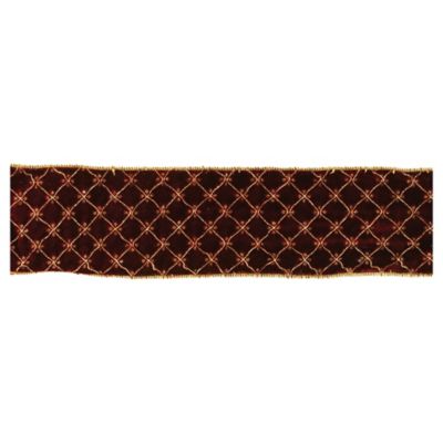 Melrose International Ornate Diamond Pattern Wired Ribbon (Set of 2)