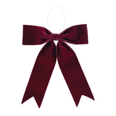 Melrose International 16.5 in. Burgandy Red Holiday Bow (Set of 2)