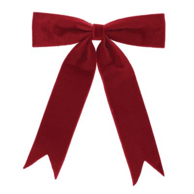 Melrose International 13 in. Red Holiday Bow (Set of 2)