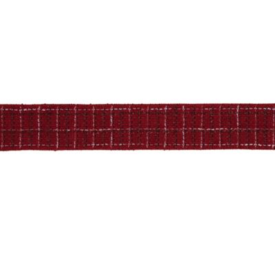 Melrose International Red Tattersall Plaid Wired Ribbon 2.5 in. x 5 Yards