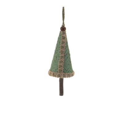 Image showing  Woven Bamboo Pine Tree Ornament (Set of 4)