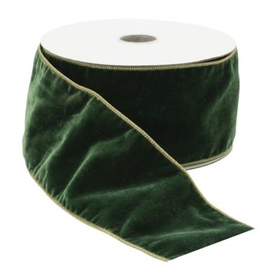 Image showing  Green Wired Ribbon 4 in. x 10 y