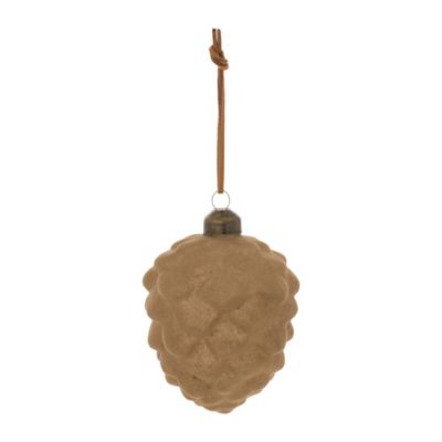 Image showing  Flocked Glass Pinecone Ornament (Set of 12)