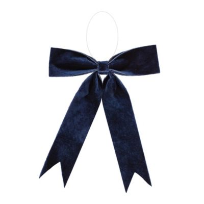 Melrose International 13 in. Navy Blue Holiday Bow (Set of 2)