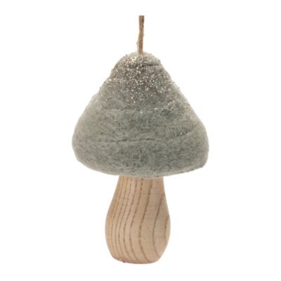 Image showing  Felt Fabric Mushroom Ornament (Set of 12)