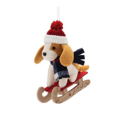 Image showing  Plush Ski and Sled Dog Ornament (Set of 6)