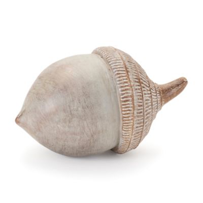 Image showing  White Washed Etched Acorn (Set of 6)