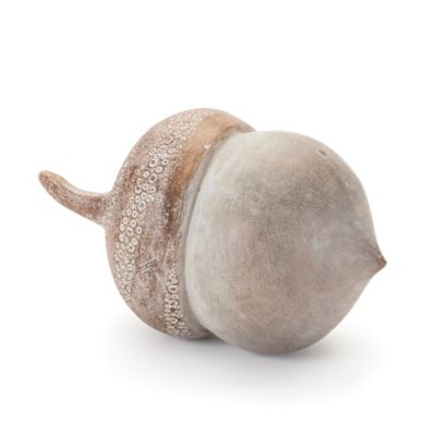 Image showing  White Washed Etched Acorn (Set of 6)
