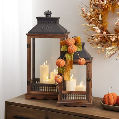 Image showing  Plush Fall Pumpkin Spray (Set of 6)