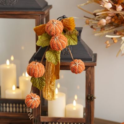 Image showing  Plush Fall Pumpkin Spray (Set of 6)