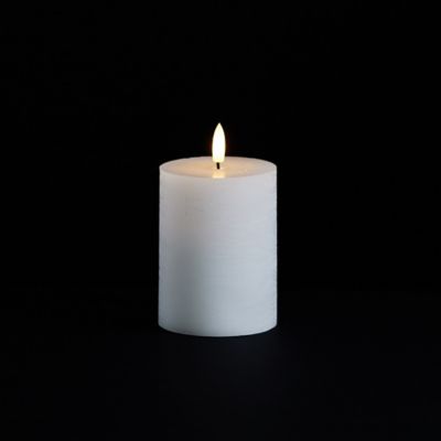 Image showing  4 in. FIA Wick White Pillar Candle (Set of 2)