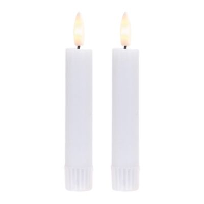 Melrose International FIA Wick White Mini Taper Candle (Set of 4)