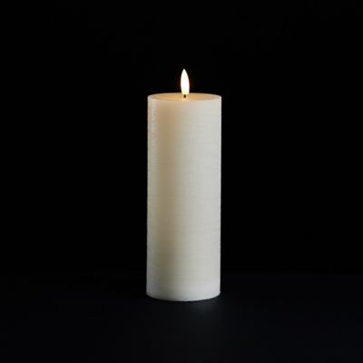 Image showing  8 in. FIA Wick Ivory Pillar Candle (Set of 2)