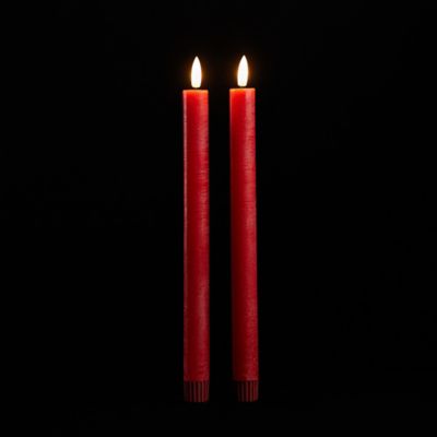 Image showing  11 in. FIA Wick Red Taper Candle (Set of 2)