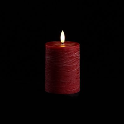 Image showing  4 in. FIA Wick Red Pillar Candle (Set of 2)