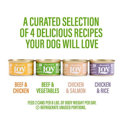 Image showing  Adult High Protein Beef&Chicken, Beef&Vegetables, Chicken&Salmon, Chicken&Rice Pate Wet Dog Food, 3oz., Pack of 24