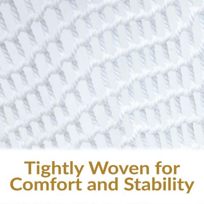 Image showing  Extra Large Rope Hammock Chair and Spreader Bar, White