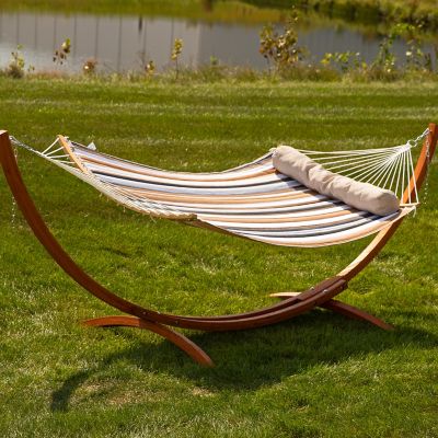 Image showing  2-Person Hammock with Curved Spreader Bar - Calming Desert
