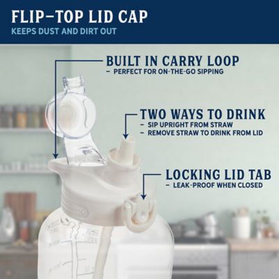 Image showing  Half Gallon Motivational Bottle, White