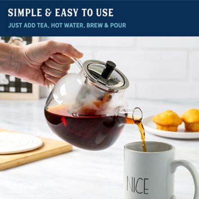 Image showing  34 oz. B. Glass Teapot with Stainless Steel Infuser and Lid