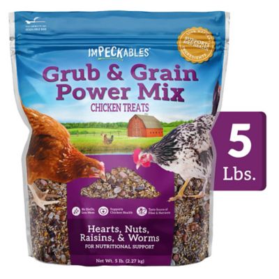 ImPECKables Grub & Grain Power Mix Chicken Treats, 5 lb. Bag