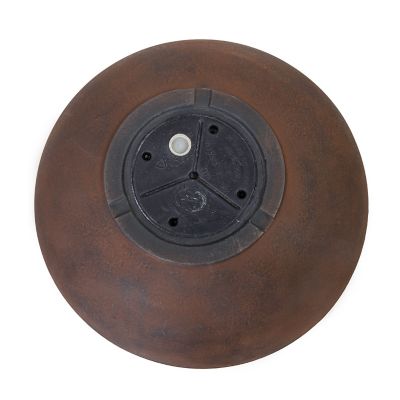 Image showing  20.75 in Percival Round Polyresin Planter - Rust, 2 pk.