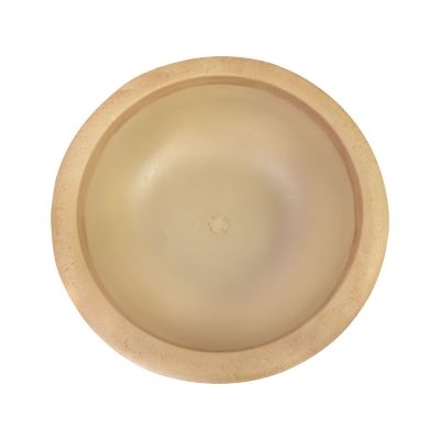 Image showing 6 th Sunnydaze Decor 20.75 in Percival Round Polyresin Outdoor Planter - Sand