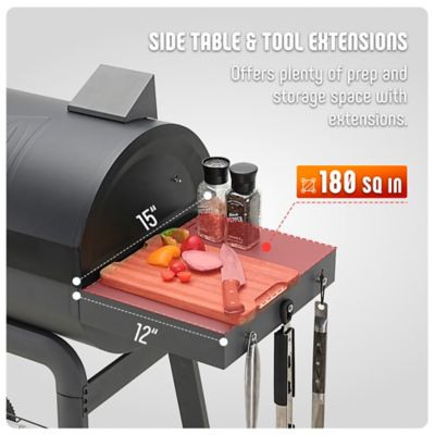 Image showing  30 in. Heavy Duty Outdoor BBQ Charcoal Grill with Side Table & 647 sq. in. Cooking Area