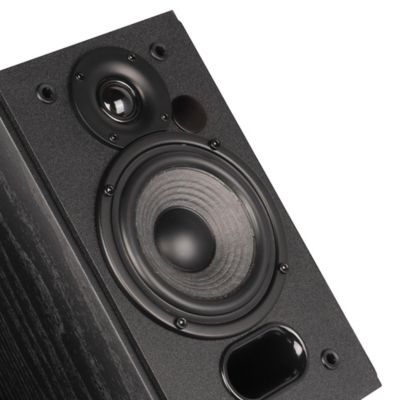 Image showing  42-Watt Continuous-Power Amplified Bluetooth Professional Bookshelf Speakers with Remote, R1380DB, 2 ct. (Black)