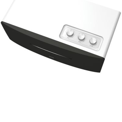 Image showing  D12 Desktop 70-Watt Continuous-Power Bluetooth Amplified Integrated Stereo Speaker with Remote (White)