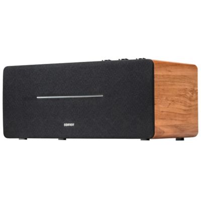 Image showing  D12 Desktop 70-Watt Continuous-Power Bluetooth Amplified Integrated Stereo Speaker with Remote (Brown)