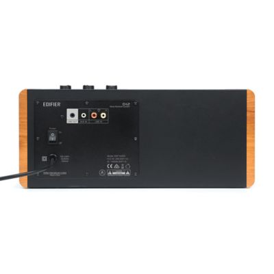 Image showing  D12 Desktop 70-Watt Continuous-Power Bluetooth Amplified Integrated Stereo Speaker with Remote (Brown)