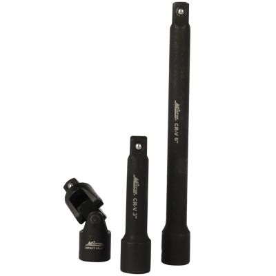 Image showing  3/8 in. Drive Shallow 6-Point Imp Socket Set, 6-20 mm, Universal Joint and Extension Bars (18-Piece