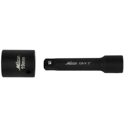 Image showing  3/8 in. Drive Shallow 6-Point Imp Socket Set, 6-20 mm, Universal Joint and Extension Bars (18-Piece