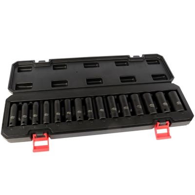 Image showing  3/8 in. Drive Deep 6-20 Metric Impact Socket Set (15-Piece)