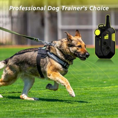 Image showing 9 th PATPET 3000 ft. IPX7 Black green Dog Training Collar