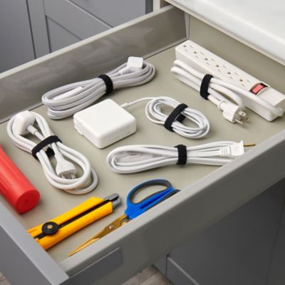 Image showing  Self-Gripping Cable Ties Roll 8 in. 50-Pack Black