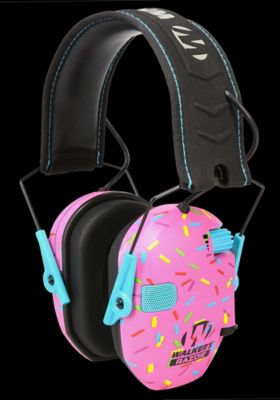 Walker's Razor Slim Electronic Muffs- Pink Sprinkles