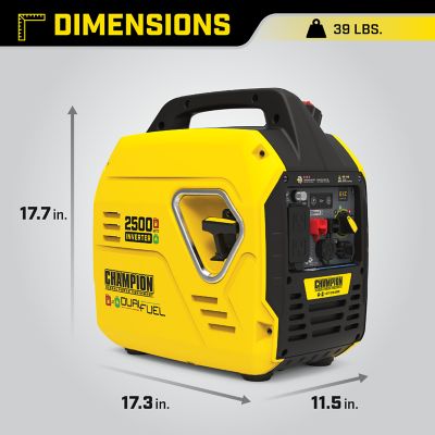 Image showing 5 th Champion Power Equipment 2500-Watt Dual Fuel Ultralight Portable Inverter Generator with Quiet Technology and CO Shield