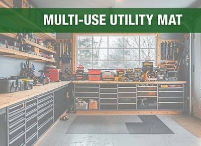 Image showing  US Rubber Black 4 ft. X 4 ft. 12mm. Rubber Horse Stable Stall, Gym, Garage, Workshop Mat