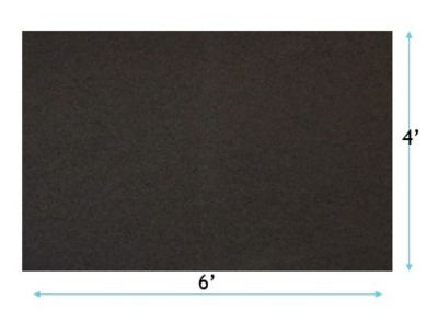 US Rubber Recycling US Rubber Black 4 ft. X 6 ft. 12mm. Rubber Horse Stable Stall, Gym, Garage, Workshop Mat
