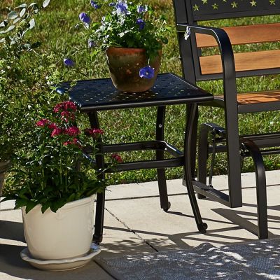 Image showing  Star Cut-Out Square Patio Side Table