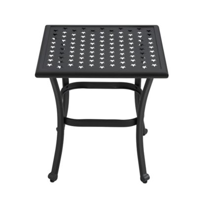 Image showing  Star Cut-Out Square Patio Side Table