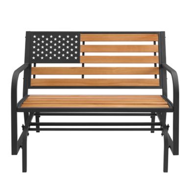 Red Shed 46.5 in. American Flag Glider Blench