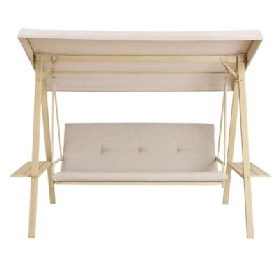 Image showing  3-Person Patio Swing with Cushion and Canopy, 600 lb.