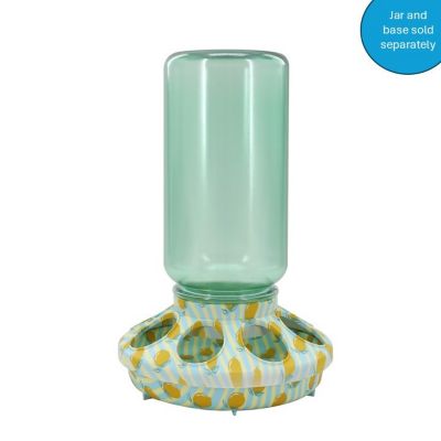 Image showing  Plastic Poultry Feeder Base, Striped Lemon