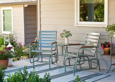 Image showing  72.83 in. Double Glider with Table